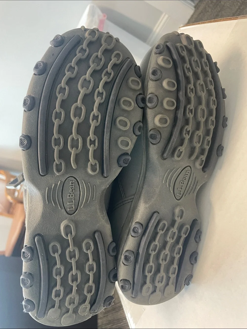 LL Bean Wildcat Winter Snow Boots - Gray and Navy size 4Y